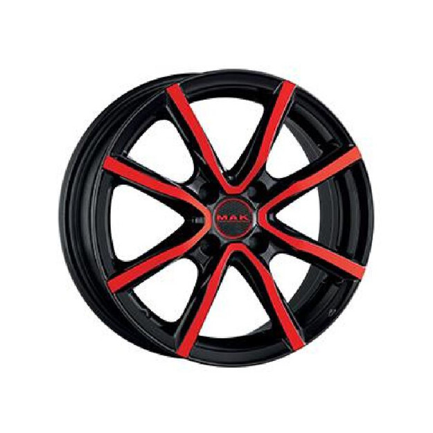 Picture of MAK NAPL. 6.5X16 MILANO4 4X100 ET35 (72) BLACK AND RED