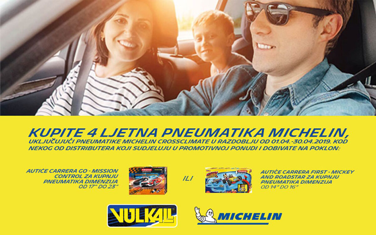 Michelin vas nagrađuje pri kupovini 4 ljetna pneumatika