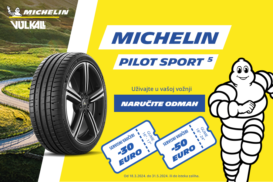 UVIJEK SIGURAN ODABIR: Putujte bezbrižno na novim Michelin gumama uz vaučer za montažu