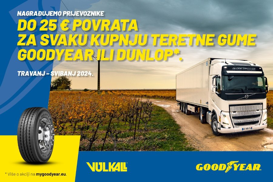 TERETNA AKCIJA MYGOODYEAR: Goodyear nagrađuje prijevoznike pri kupnji novih teretnih guma
