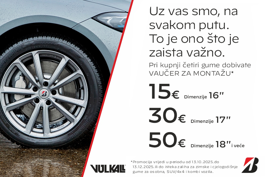 NOVA SEZONA, NOVE BRIDGESTONE POGODNOSTI: Novo iskustvo zimske vožnje uz povoljniju ugradnju Bridgestone guma!