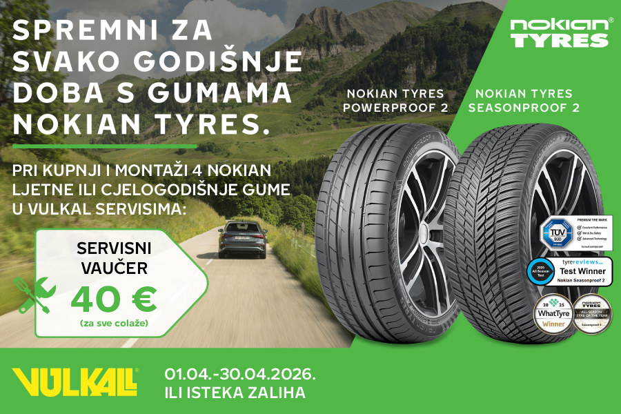 NOKIAN TYRES POGODNOST ZA SVE VOZAČE I DIMENZIJE: Uštedite 40 € na montaži guma u Vulkalu!