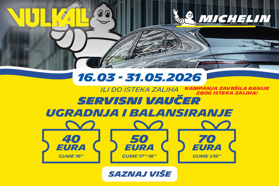 ZA LJETO U AKCIJI: Kupnjom 4 Michelin gume u Vulkalu ostvarite servisni vaučer do 70 €!