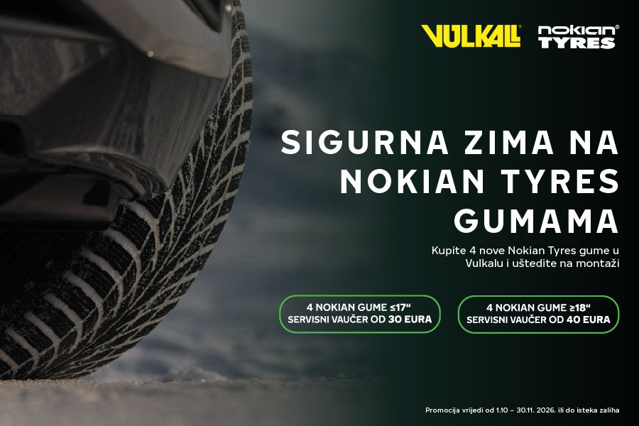 NOKIAN ZIMSKA PROMOCIJA: Uštedite do 40 € na montaži uz kupnju novih Nokian guma u Vulkalu