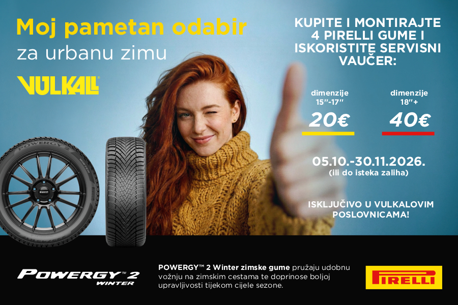 ODABERITE PIRELLI U VULKALU: Kupite Pirelli zimske gume i osigurajte servisni vaučer do 40 €