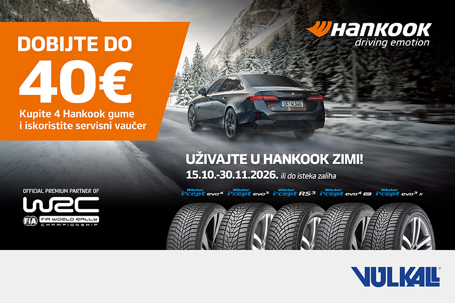 UŽIVAJTE U HANKOOK ZIMI: Kupite 4 Hankook gume i iskoristite servisni vaučer do 40 €
