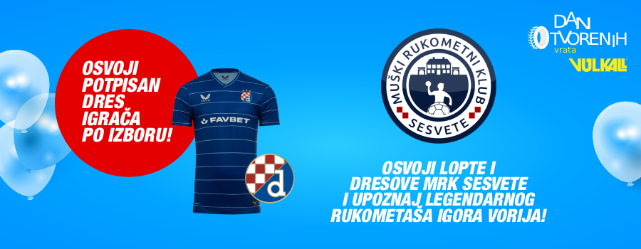 osvoji dres GNK Dinamo ili dres i loptu MRK Sesvete na Danu otvorenih vrata u Vulkalu Resnik