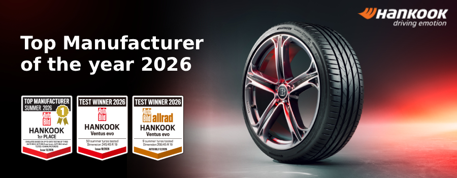 Hankook ljetne gume proglašene najboljima na testu Auto Bilda 2026